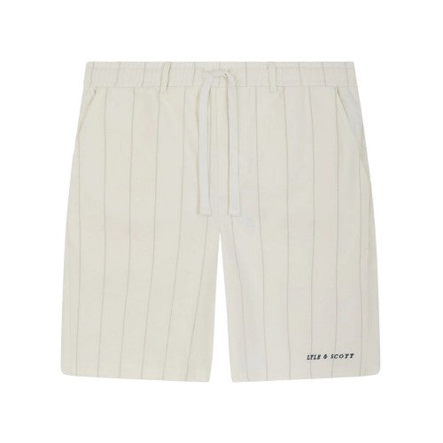 Front - Lyle & Scott Mens Pinstripe Shorts
