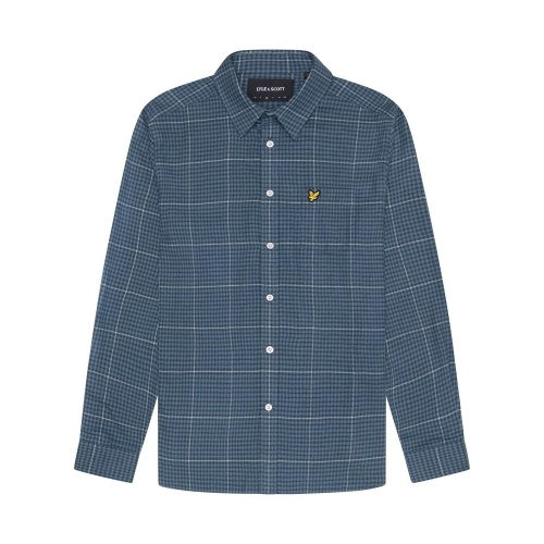 Front - Lyle & Scott Mens Checked Houndstooth Shirt