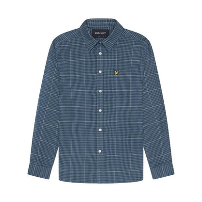 Front - Lyle & Scott Mens Checked Houndstooth Shirt