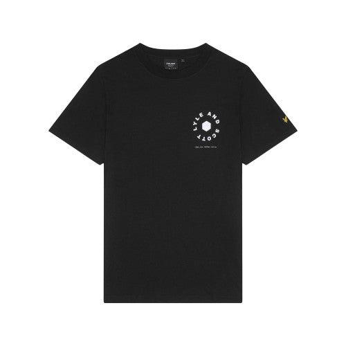 Front - Lyle & Scott Mens Football Wheel T-Shirt