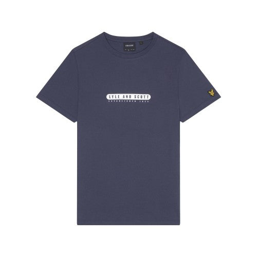 Front - Lyle & Scott Mens Graphic Print Rubberised T-Shirt