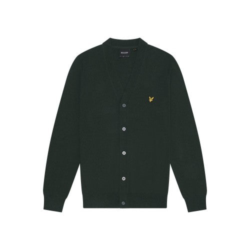 Front - Lyle & Scott Mens Cotton Merino V Neck Cardigan