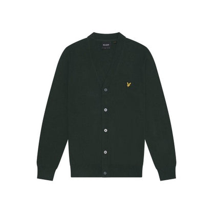 Front - Lyle & Scott Mens Cotton Merino V Neck Cardigan
