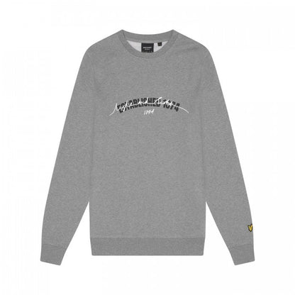 Front - Lyle & Scott Mens Established 1874 Graphic Print Crew Neck Sweatshirt
