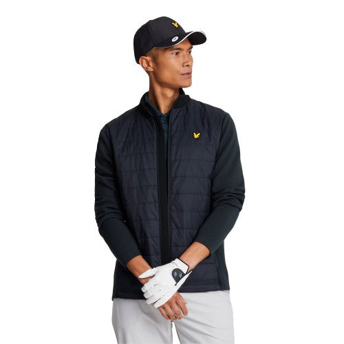 Front - Lyle & Scott Mens Baffle Quilted Jacket