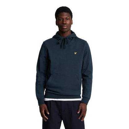 Front - Lyle & Scott Mens Embroidered Interlock Logo Hoodie