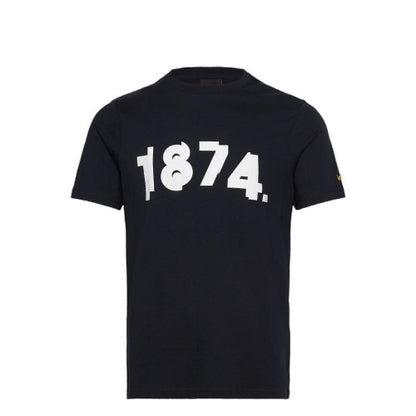 Front - Lyle & Scott Mens 1874 Printed Regular T-Shirt