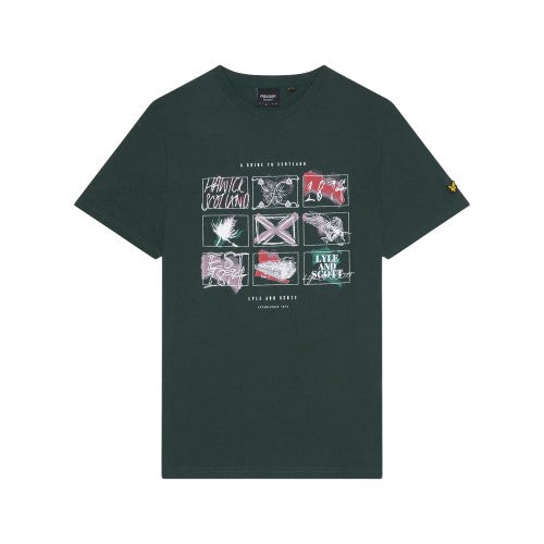 Front - Lyle & Scott Mens A Guide To Scotland Graphic Print T-Shirt