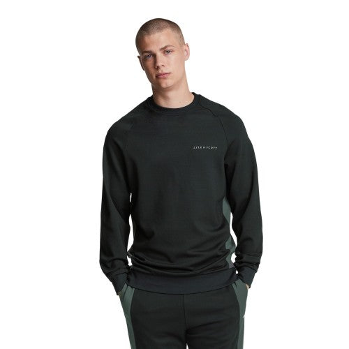 Front - Lyle & Scott Mens Colour Block Sweatshirt