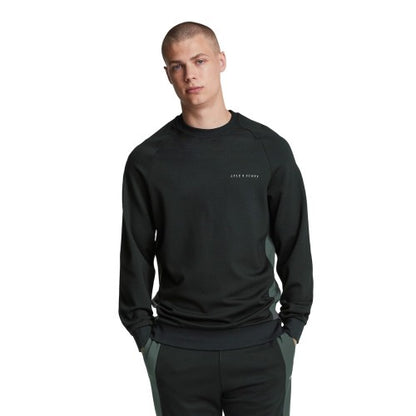 Front - Lyle & Scott Mens Colour Block Sweatshirt