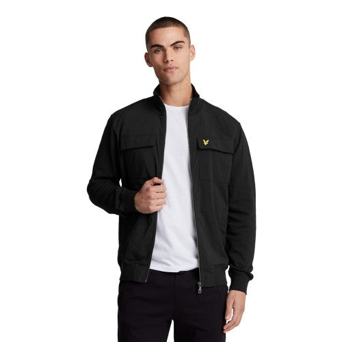 Front - Lyle & Scott Mens Hybrid Full Zip Track Jacket
