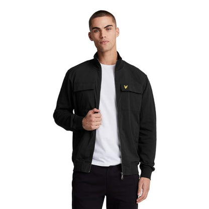 Front - Lyle & Scott Mens Hybrid Full Zip Track Jacket