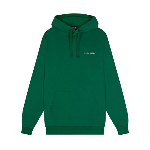 Front - Lyle & Scott Mens Embroidered Loop Back Hoodie