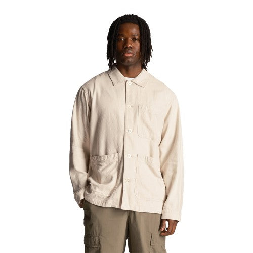 Front - Lyle & Scott Mens Flax Shirt Jacket