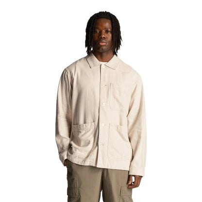 Front - Lyle & Scott Mens Flax Shirt Jacket
