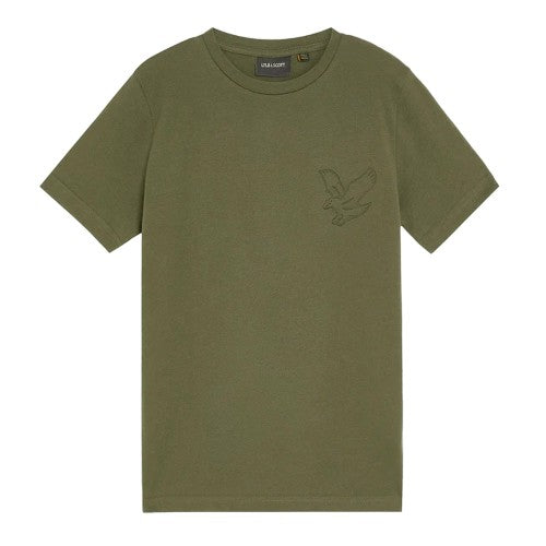 Front - Lyle & Scott Boys Eagle Embossed T-Shirt
