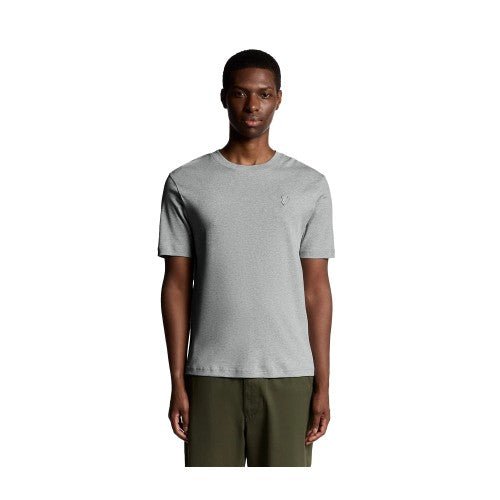 Front - Lyle & Scott Mens Jersey Interlocking T-Shirt