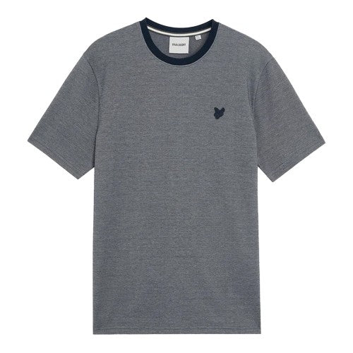 Front - Lyle & Scott Mens Pique Interlocking T-Shirt