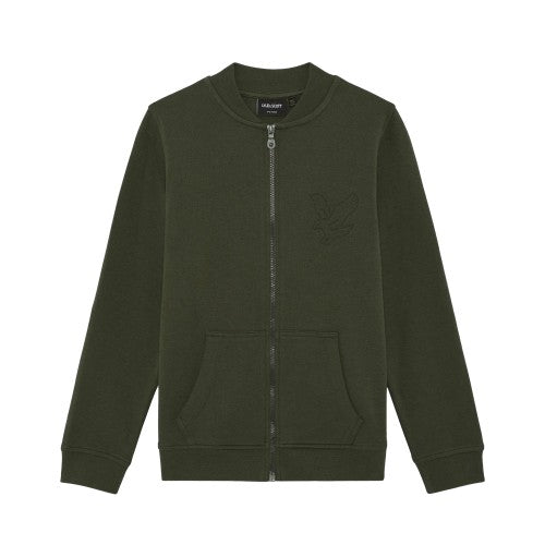 Front - Lyle & Scott Boys Embossed Track Jacket