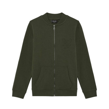 Front - Lyle & Scott Boys Embossed Track Jacket