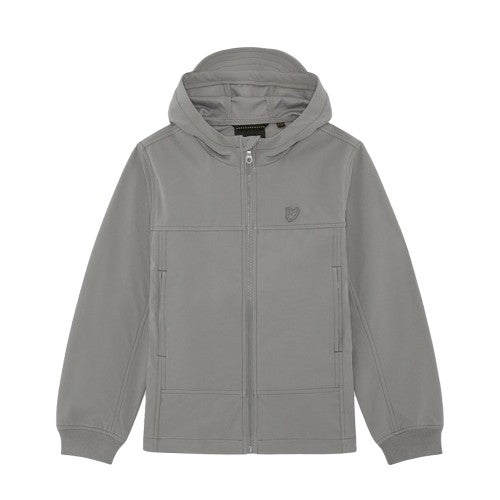 Front - Lyle & Scott Boys Tonal Eagle Soft Shell Jacket