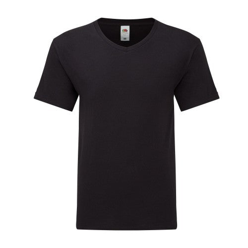Front - Fruit of the Loom Unisex Adult Iconic V Neck T-Shirt
