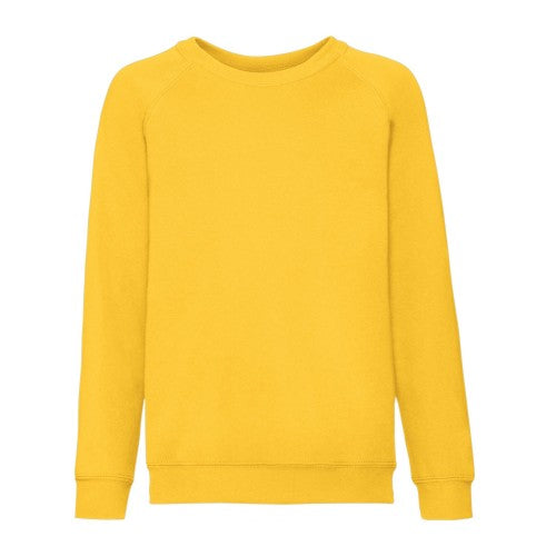 Front - Fruit of the Loom Childrens/Kids Classic Raglan Sweatshirt