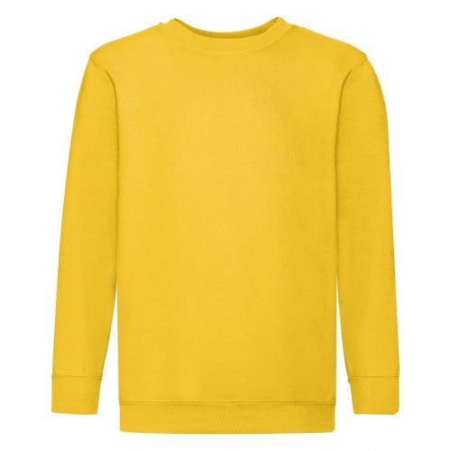 Front - Fruit of the Loom Childrens/Kids Classic Set-in Sweatshirt