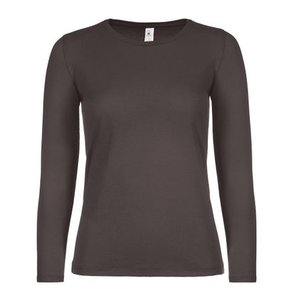 Front - B&C Womens/Ladies #E150 Long-Sleeved T-Shirt