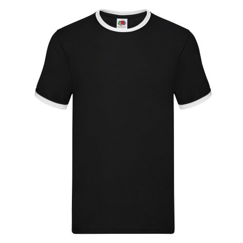 Front - Fruit of the Loom Mens Ringer 160 T-Shirt