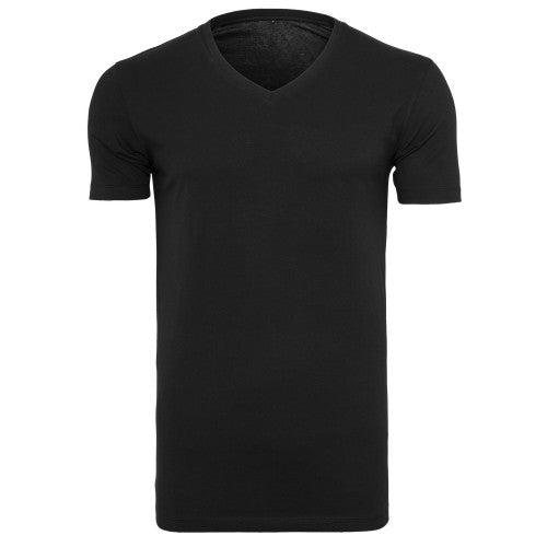 Front - Build Your Brand Unisex Adult Lightweight V Neck T-Shirt