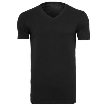 Front - Build Your Brand Unisex Adult Lightweight V Neck T-Shirt