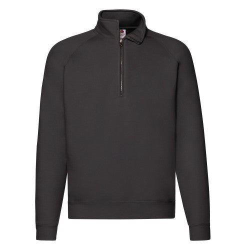 Front - Fruit of the Loom Unisex Adult Premium Quarter Zip Raglan Sweatshirt