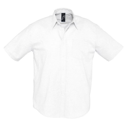 Front - SOLS Mens Brisbane Oxford Short-Sleeved Shirt