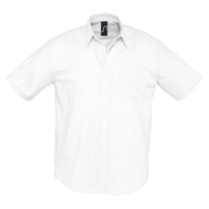 Front - SOLS Mens Brisbane Oxford Short-Sleeved Shirt