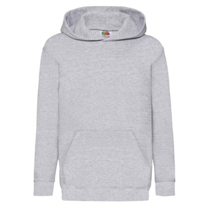 Front - Fruit of the Loom Childrens/Kids Classic Plain Hoodie