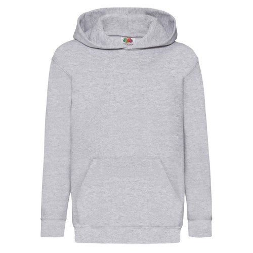 Front - Fruit of the Loom Childrens/Kids Classic Plain Hoodie