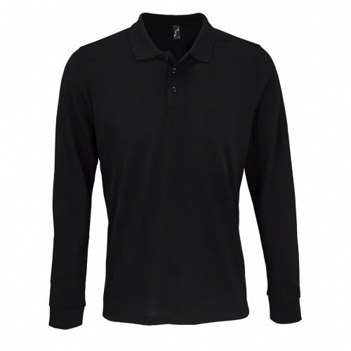 Front - SOLS Unisex Adult Polycotton Long-Sleeved Polo Shirt