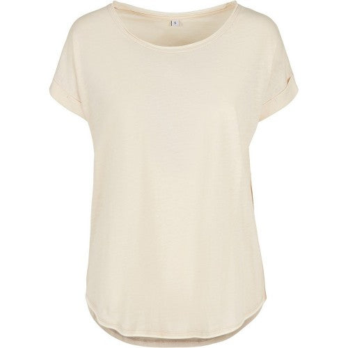 Front - Build Your Brand Womens/Ladies Slub Long T-Shirt