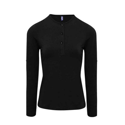Front - Premier Womens/Ladies Long John Roll Sleeve T-Shirt