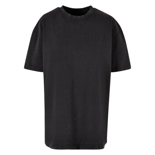 Front - Build Your Brand Womens/Ladies Acid Wash Oversized T-Shirt