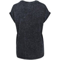 Front - Build Your Brand Womens/Ladies Acid Wash Extended Shoulder T-Shirt