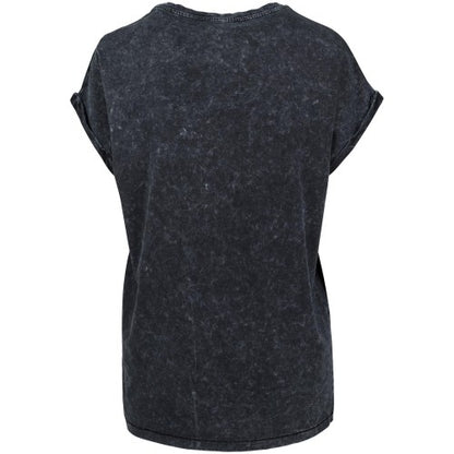 Front - Build Your Brand Womens/Ladies Acid Wash Extended Shoulder T-Shirt