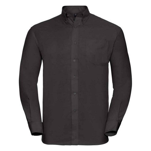 Front - Russell Collection Mens Classic Oxford Long-Sleeved Shirt