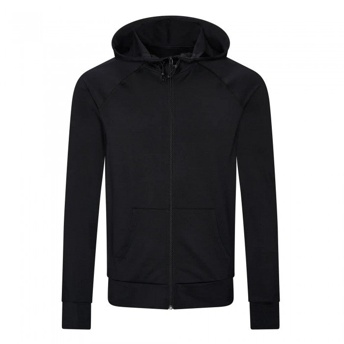 Front - Just Cool Mens Plain Slim Full Zip Hoodie