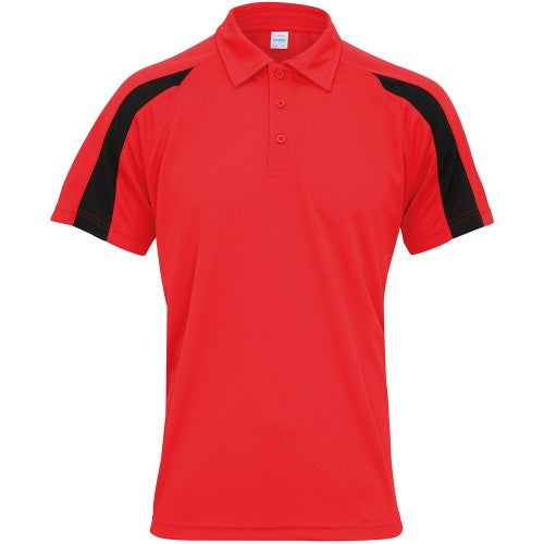 Front - Just Cool Mens Cool Contrast Polo Shirt