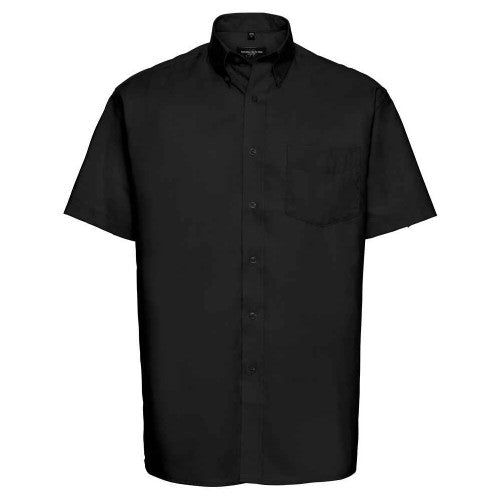 Front - Russell Collection Mens Classic Oxford Short-Sleeved Shirt