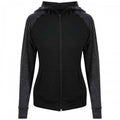 Front - Just Cool Womens/Ladies Cool Contrast Full Zip Hoodie