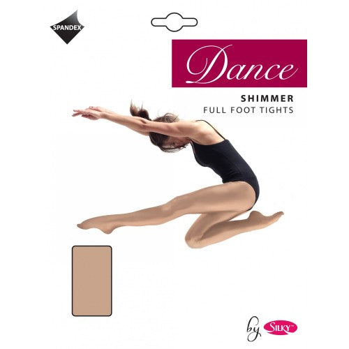 Front - Silky Girls Dance Shimmer Full Foot Tights (1 Pair)