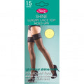 Front - Silky Womens/Ladies Shine Lace Top Hold Ups (1 Pair)